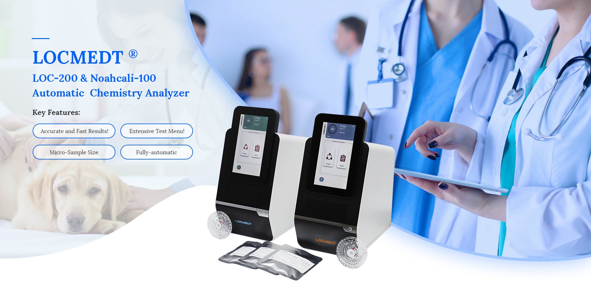 LOCMEDT LOC- 200 & Noahcali-100 Automatic Chemistry Analyzer